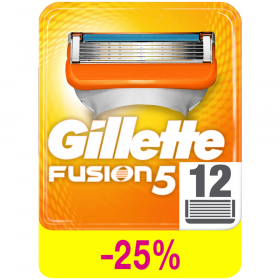 Смен­ные кас­се­ты для бритья «Gillette» Fusion, 12 шт