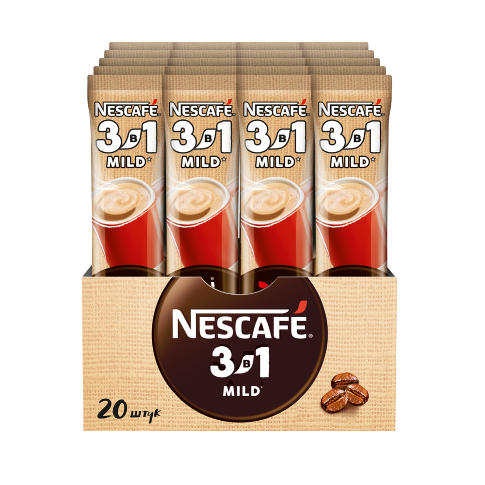 Уп. Кофейный напиток растворимый «Nesсafe» 3 в 1 мягкий, 20х14.5 г