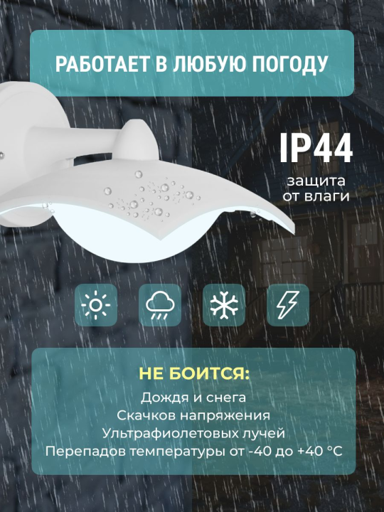 Светильник садово-парковый LED "СИТИ" ДБУ 07-08-004 У1 8 Вт 230 В 6500 К настенный белый TDM SQ0330-1332