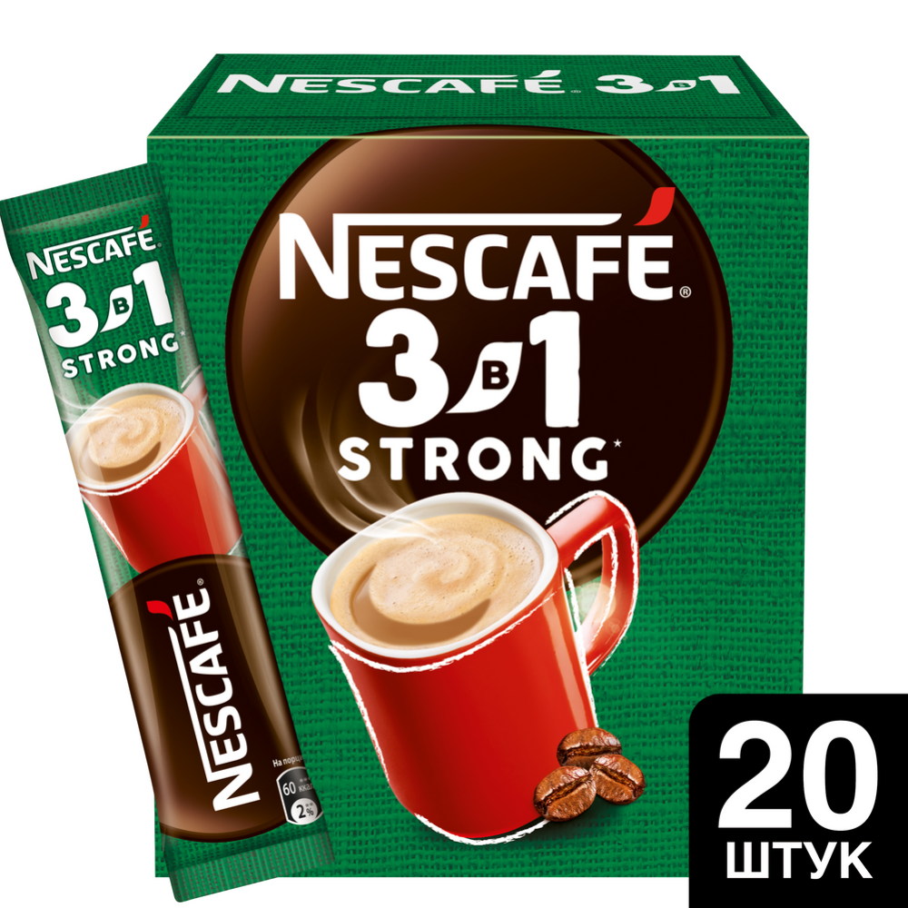 Уп. Кофейный напиток растворимый «Nesсafe» 3 в 1 крепкий, 20х14.5 г #0