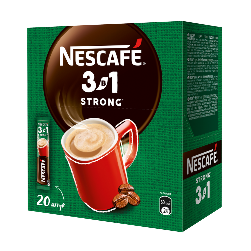Уп. Кофейный напиток растворимый «Nesсafe» 3 в 1 крепкий, 20х14.5 г