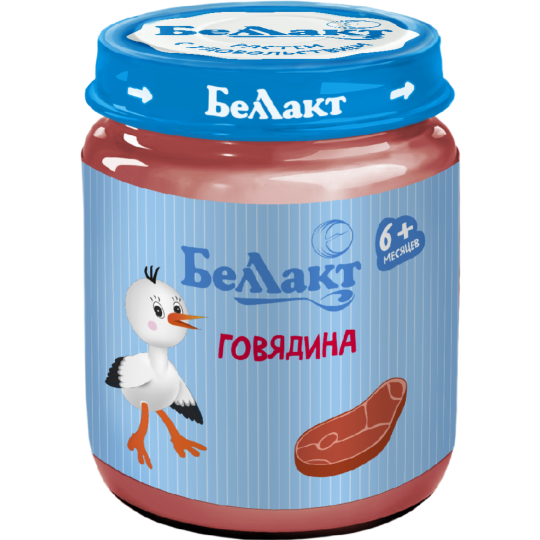 Пюре мясное «Беллакт» говядина, с 6 месяцев, 95 г