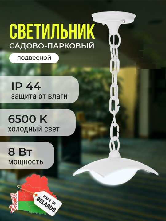 Светильник садово-парковый LED "СИТИ" ДСУ 07-08-001 У1 8 Вт 230 В 6500 К подвесной белый TDM SQ0330-1335