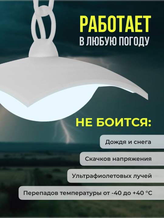 Светильник садово-парковый LED "СИТИ" ДСУ 07-08-001 У1 8 Вт 230 В 6500 К подвесной белый TDM SQ0330-1335