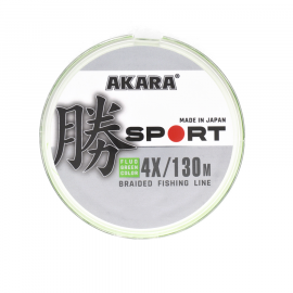 Плетёный шнур Akara Sport X-4 Fluo Green 0,04 (130м)