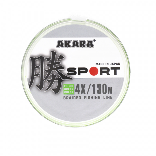 Плетёный шнур Akara Sport X-4 Fluo Green 0,10 (130м)