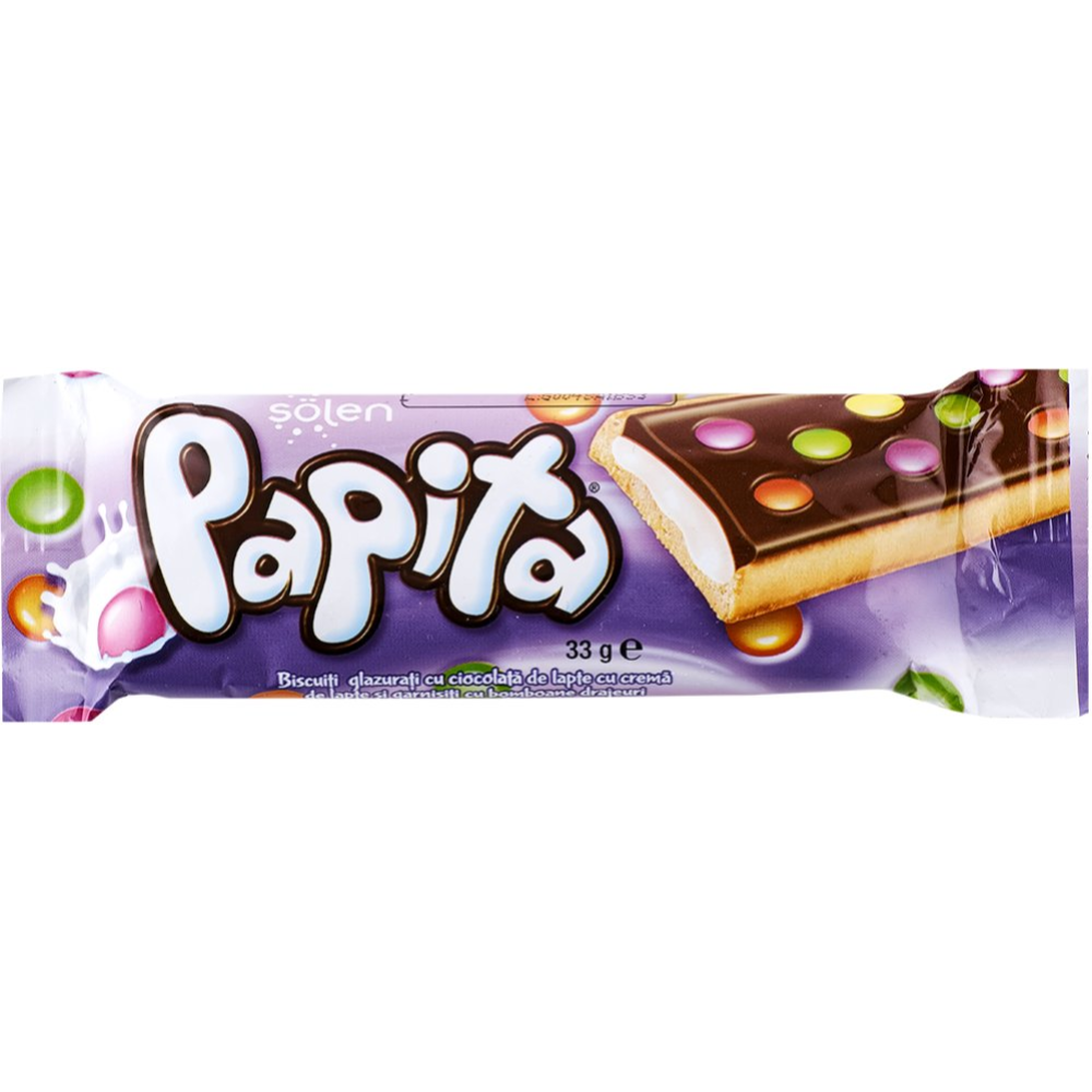 Уп. Печенье «Papita» с молочным шоколадом и драже-конфетами, 24х33 г