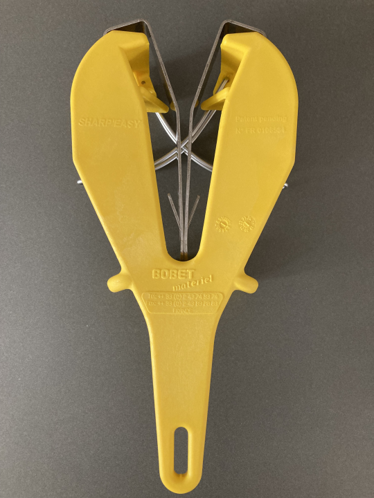Мусат настольный для правки ножей BOBET SHARP EASY желтый арт. 6548.