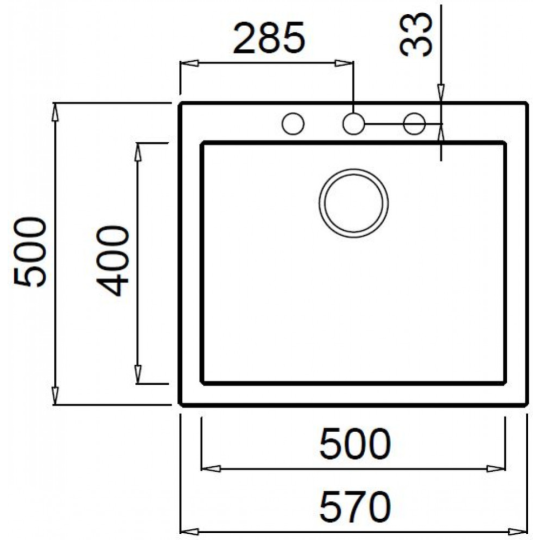 Мойка кухонная «Elleci» Quadra 105 K93, LKQ10593, dove grey