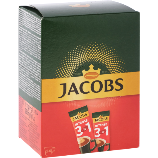 Уп. Кофейный напиток растворимый «Jacobs» Интенс 3 в 1, 24х12 г