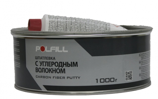 Шпатлевка полиэфирная с углеродным волокном CARBON 0.5 кг POLFILL