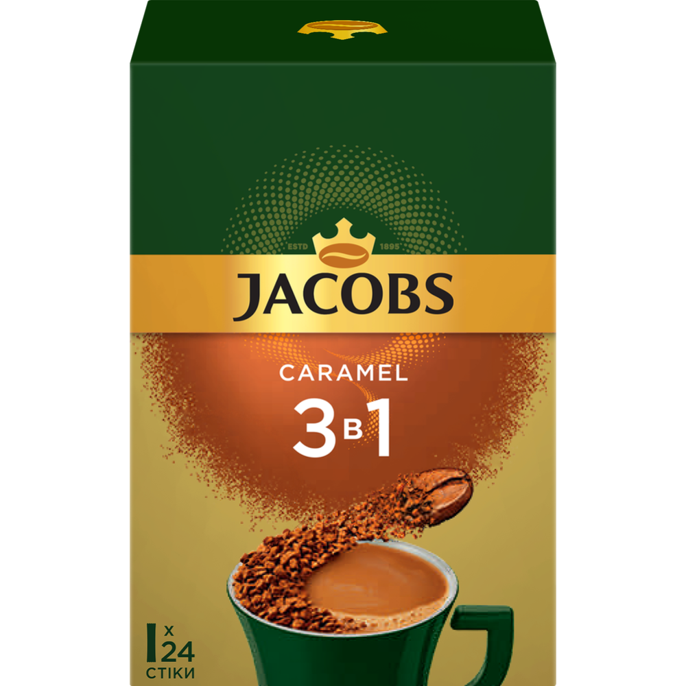 Уп.Напиток кофейный «Jacobs» 3в1 со вкусом карамели, 24х15 г