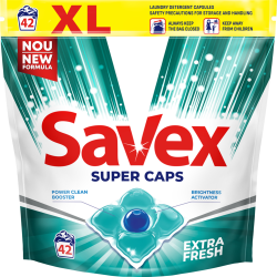 Жидкое сред­ство для стирки в кап­су­лах «Savex» Extra fresh, 42 шт