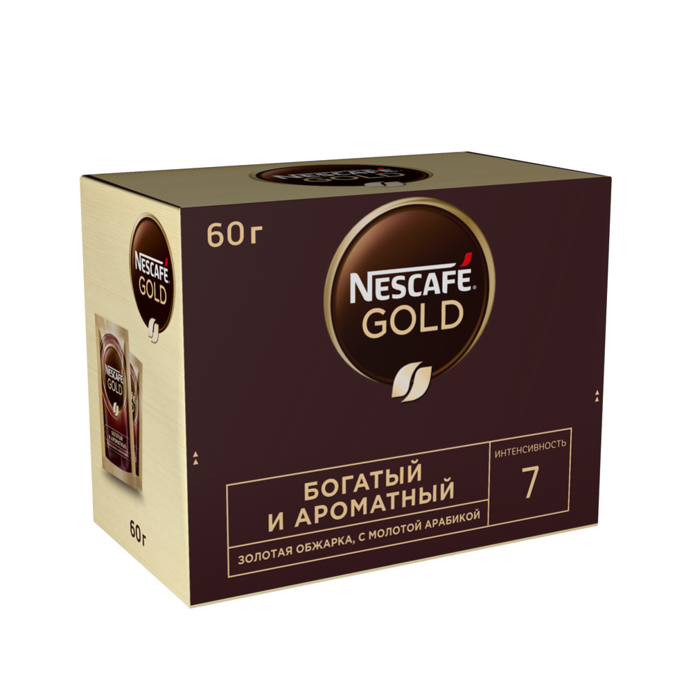 Уп. Кофе растворимый «Nescafe Gold», с добавлением молотого, 30х2 г