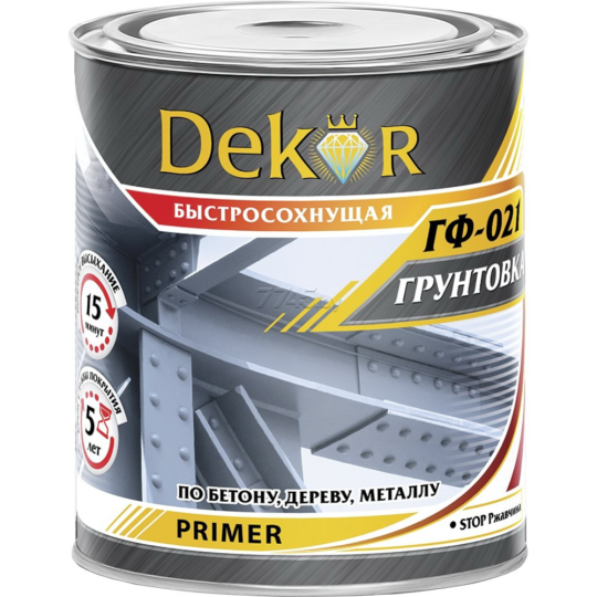 Грунтовка «Dekor» коричневый, 1.9 кг