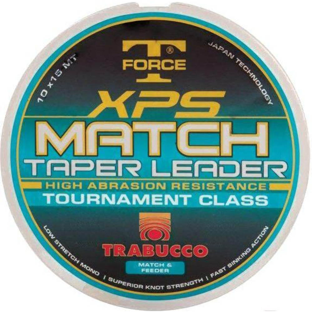 Леска монофильная «Trabucco» T-Force XPS Match Taper Leader, 052-02-010, 10 шт x 15 м