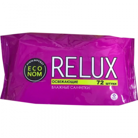 Влаж­ные сал­фет­ки «Relux» осве­жа­ю­щие, 72 шт