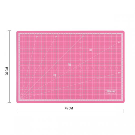 Коврик (мат) для резки двусторонний "Micron" CET-03 полипропилен термоэластопласт 45 см х 30 см в па, формат а3