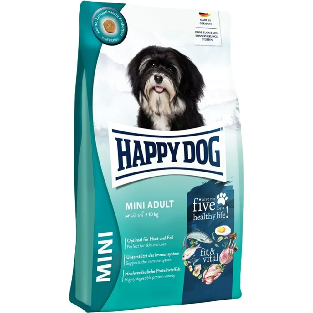 Корм для собак «Happy Dog» Mini Adult fit & vital, 61198, птица/ягненок/рыба, 10 кг