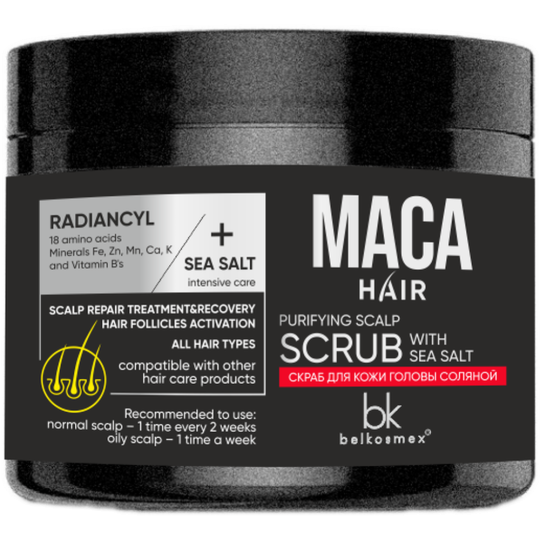 Скраб для кожи головы «BelKosmex» MACA HAIR, 200 г