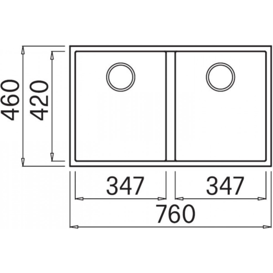 Мойка кухонная «Elleci» Quadra 340 Undermount G40, LGQ34040BSC, nero