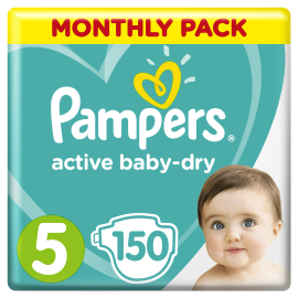 Подгузники детские «Pampers» Active Baby-Dry, размер 5, 11-16 кг, 150 шт