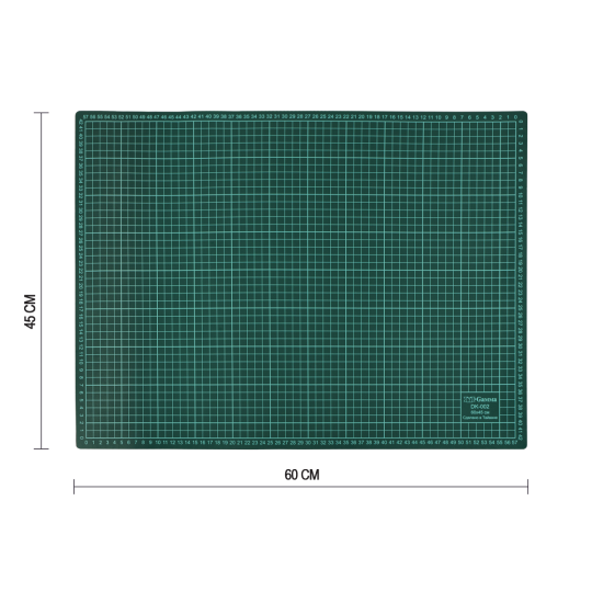 Мат для резки "Gamma" DK-002 ПВХ 60 см х 45 см в пакете, формат а2/зеленый