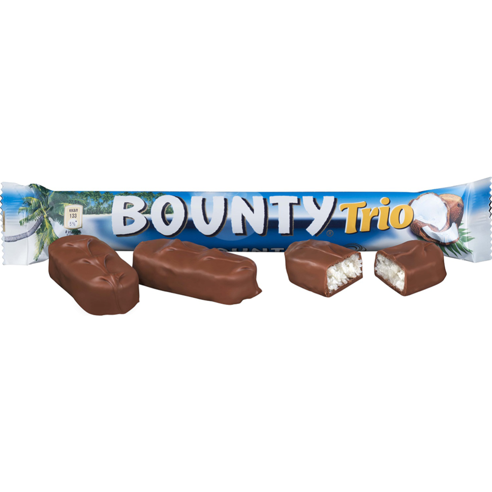 Шоколадный батончик «Bounty» Trio, 3х 27.5 г #1