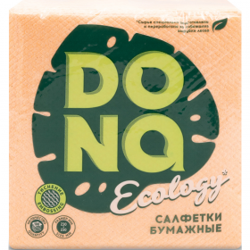 Сал­фет­ки бу­маж­ные «Dona Ecology» 230х230 мм, 100 шт