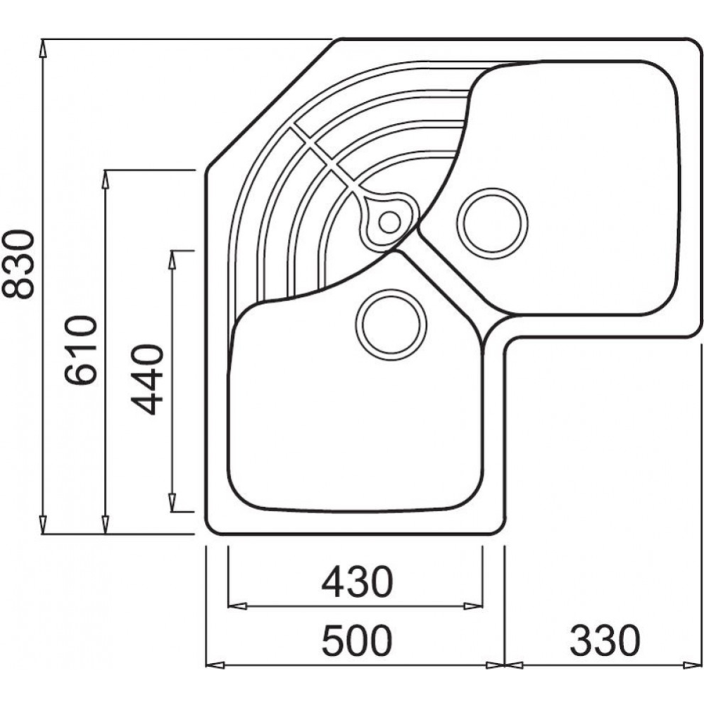 Мойка кухонная «Elleci» Master Corner G62, LGMCOR62, bianco antico