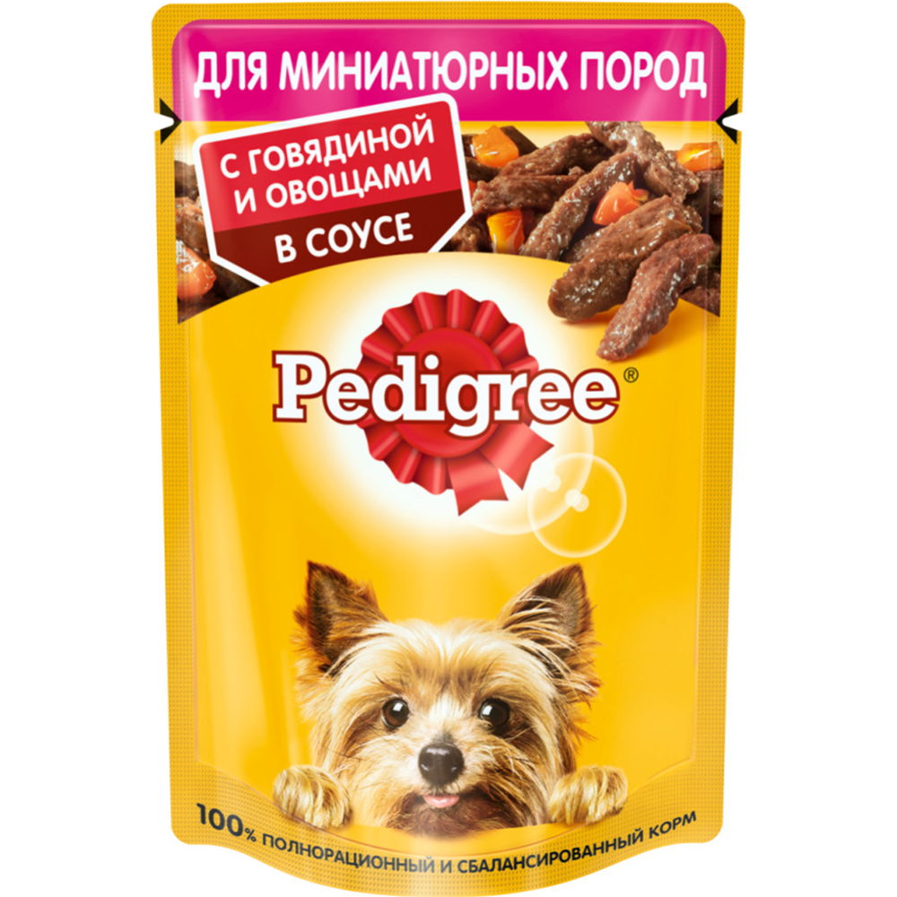 Корм для собак «Pedigree» консервы с говядиной в соусе, 85 г