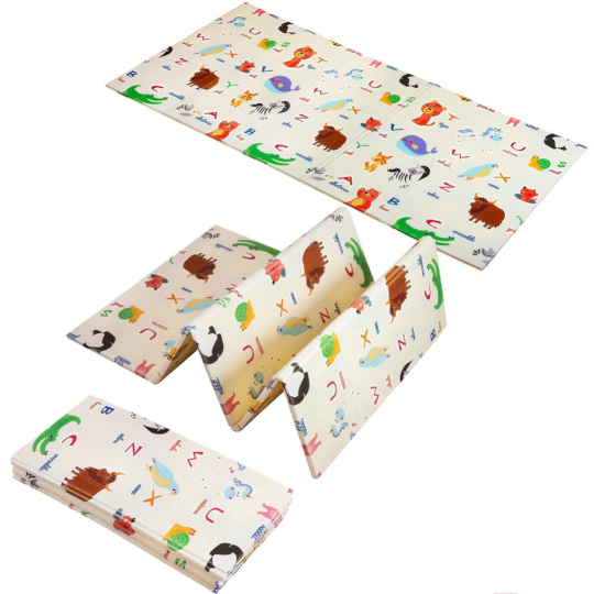 Детский игровой коврик «Evolution» Print F Plane/Alphabet animals, 150х180х1 см