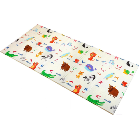 Детский игровой коврик «Evolution» Print F Plane/Alphabet animals, 150х180х1 см