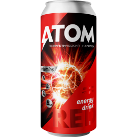 Срочный товар! Напиток энергетический «Atom» Red, 0.45 л