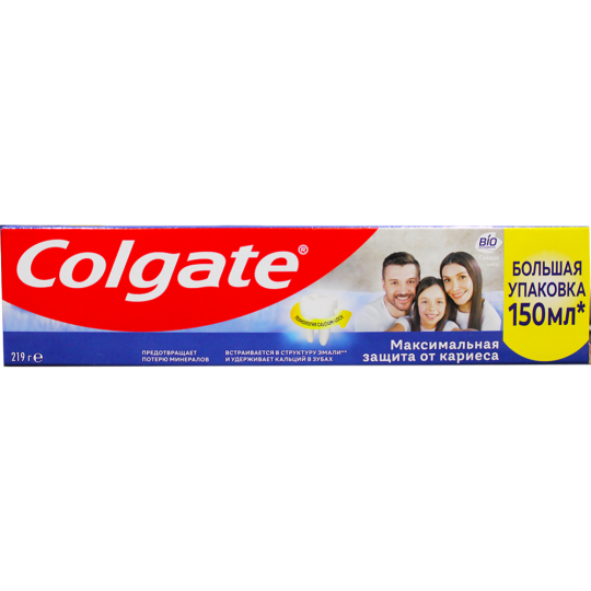 Зубная паста «Colgate» Максимальная защита от кариеса, свежая мята, 150 мл