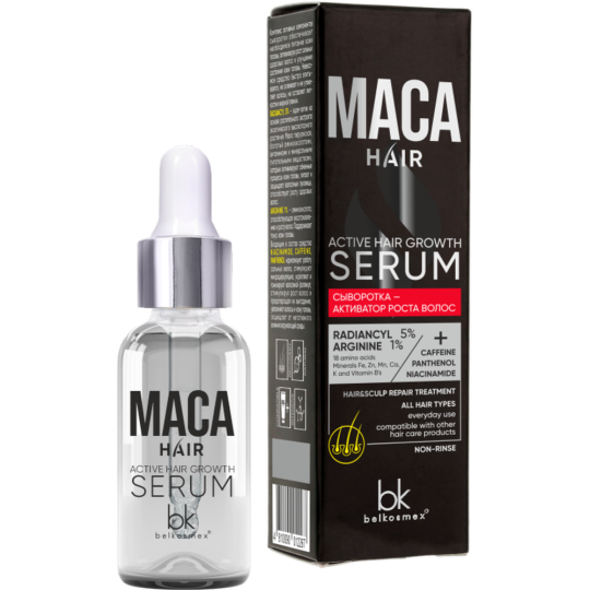 Сыворотка «BelKosmex» MACA HAIR, активация роста волос, 30 г