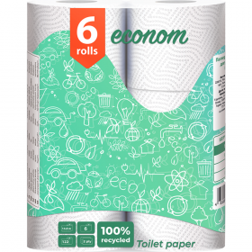 Бумага туа­лет­ная «Econom» двух­слой­ная, 6 рулона  