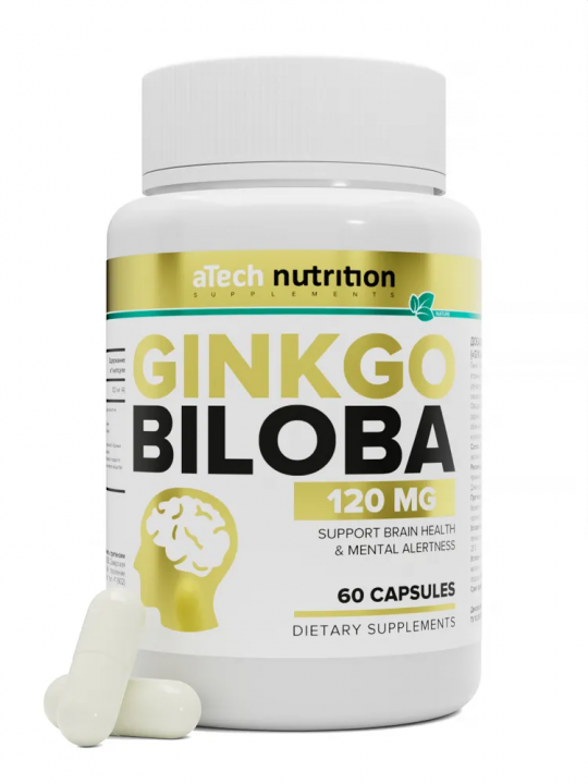 Добавка к пище "GINKGO BILOBA"  60 таблеток; ТМ aTech