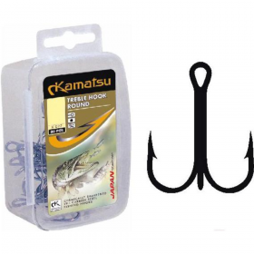 Крючок ры­бо­лов­ный «KAMATSU» Treble Hook Round K-077 №3/0, 514400330, 10 шт