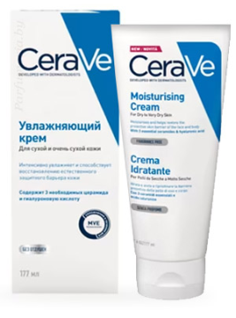 CeraVe Крем увлажняющий для лица и тела для сухой и очень сухой кожи 177 мл