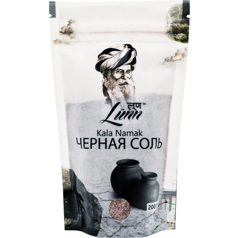Соль пищевая «Lunn» черная, 200 г #0