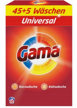 Стиральный универсальный порошок Gama universal 3 в 1, 3 кг (50 стирок)