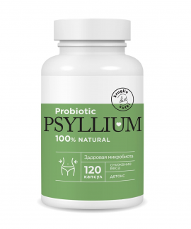 Псиллиум пребиотик для кишечника Круглые сутки, 120 капсул