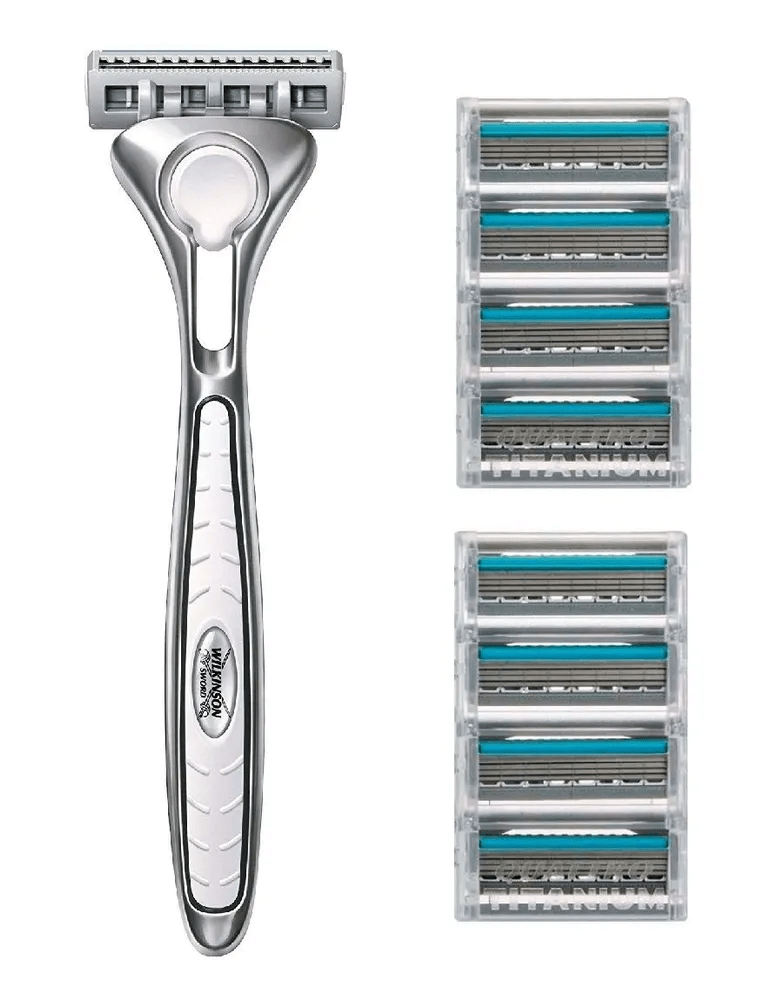 Бритва / станок для бритья муж­ской Wilkinson Sword / Schick Quattro Titanium Essential Precision Sensitive с 9 кассетами