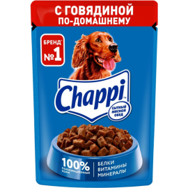 Корм для собак «Chappi» Сытный мясной обед. Говядина по-домашнему, 85 г