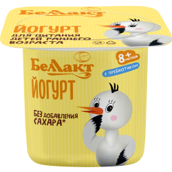 Йогурт «Бел­лак­т» дет­ский, с пре­био­ти­ком, 3.2%, 100 г