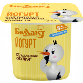 Йогурт «Бел­лак­т» дет­ский, с пре­био­ти­ком, 3.2%, 100 г