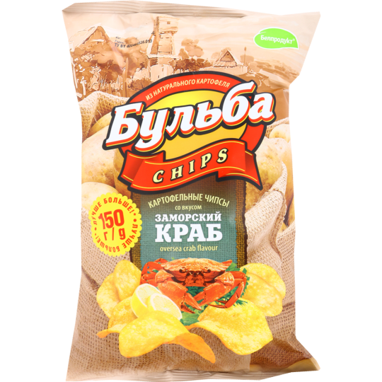 Чипсы картофельные «Бульба Chips» заморский краб, 150 г