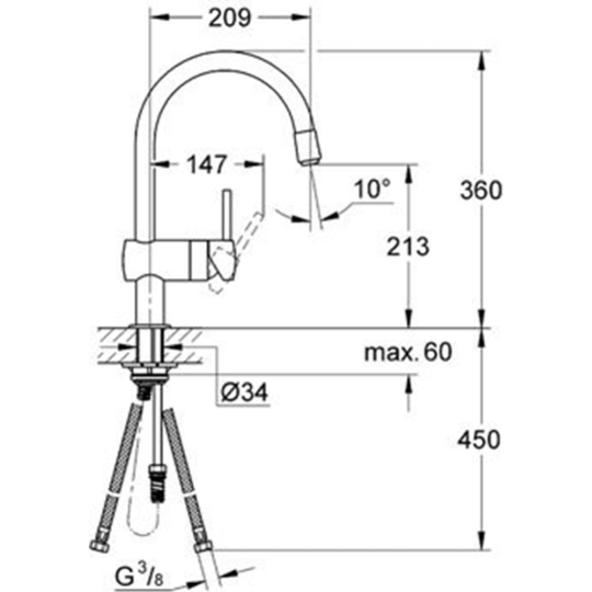 Смеситель «Grohe» Minta 32918000