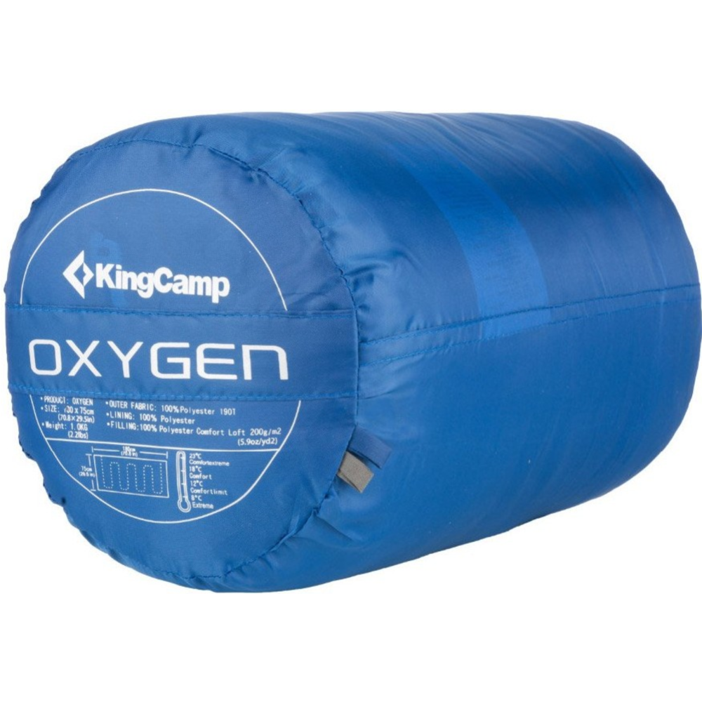 Спальный мешок «KingCamp» Oxygen +8C, правый, Blue, KS3122-BL-R